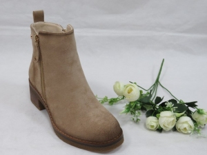 Botki damskie ocieplane na obcasie (36-41) KE205 BEIGE