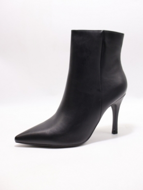 Botki damskie ocieplane na szpilce (37-42) 9464 BLACK