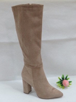 Kozaki damskie ocieplane na obcasie (36-41) 168-356 KHAKI