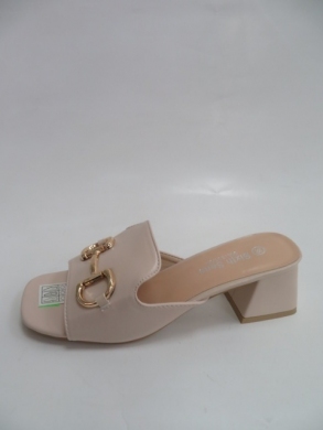 Klapki damskie na obcasie (36-41) X185 BEIGE