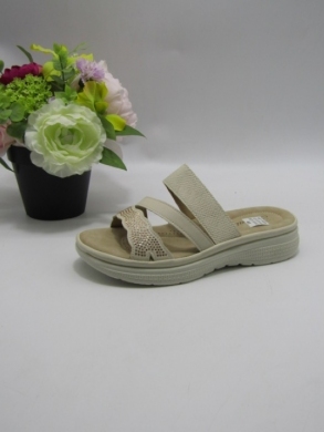 Klapki damskie na płaskim (36-42) 21852-4 BEIGE