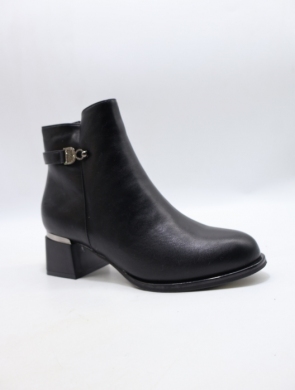 Botki damskie ocieplane na obcasie (36-41) 6044-1 BLACK