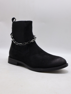 Botki damskie ocieplane na płaskim (36-41) K22020A BLACK