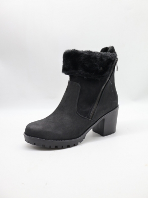 Botki damskie ocieplane na obcasie (36-41) A328 BLACK