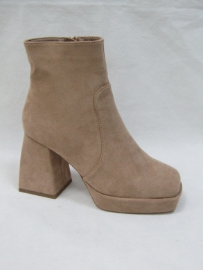 Botki damskie ocieplane na obcasie (36-41) NS293 KHAKI