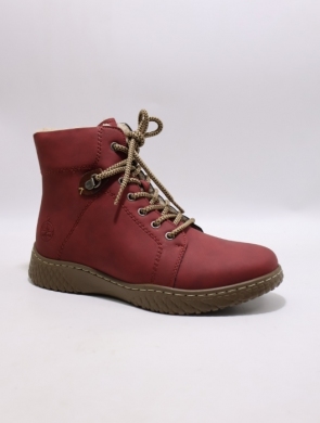 Botki damskie ocieplane na płaskim (36-42) SG968-5 RED