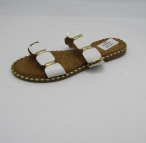 Klapki damskie na płaskim (36-41) DM99 WHITE