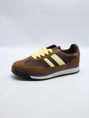 Buty sportowe damskie na płaskim (36-41) 25003 BROWN