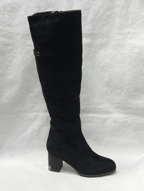 Kozaki damskie ocieplane na obcasie (36-40) X-17565-8B BLACK