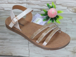 Sandały damskie na płaskim (36-41) W2855 BEIGE