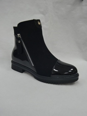 Botki damskie na płaskim (36-41) H5818 BLACK