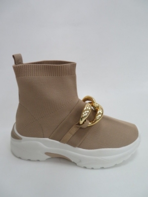 Sneakersy damskie wysokie (36-41) BO802 BEIGE