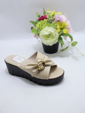Klapki damskie na koturnie (36-41) NS02 BEIGE