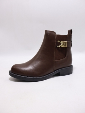 Botki damskie ocieplane na płaskim (36-41) 1850-42 BROWN