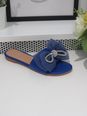 Klapki damskie na płaskim (36-41) 5066 BLUE