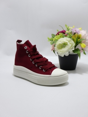 Trampki damskie na płaskim (36-41) PC13 W.RED