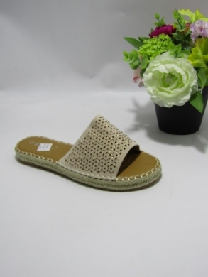 Klapki damskie na płaskim (36-41) L1043 BEIGE