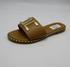 Klapki damskie na płaskim (36-41) MD97 CAMEL