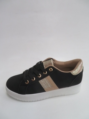 Buty sportowe damskie na płaskim (36-41) QS19 BLACK