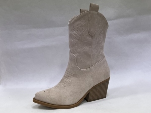 Kozaki damskie jesienne na obcasie (36-41) 8559A BEIGE