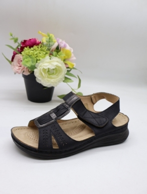 Sandały damskie na płaskim (36-42) 21366-1 BLACK