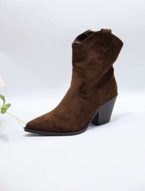Botki damskie na obcasie (36-41) BM56 BROWN