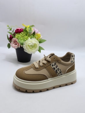 Buty sportowe damskie na płaskim (36-41) 88202 KHAKI