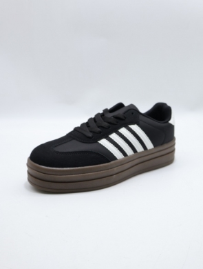 Buty sportowe damskie na płaskim (36-41) AD672 BL/WH