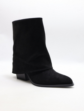 Botki damskie ocieplane na obcasie (36-41) BM178 BLACK