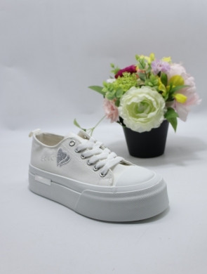 Buty sportowe damskie na płaskim (36-41) K1739 WHITE