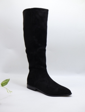 Kozaki damskie na płaskim (36-41) MVP318 BLACK