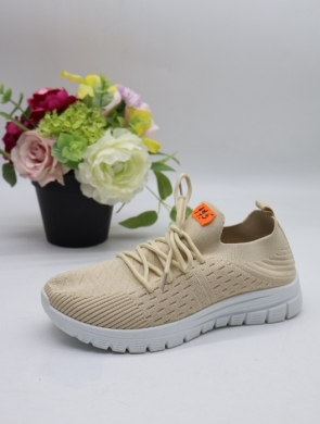 Buty sportowe damskie na płaskim (36-41) KT25013 BEIGE