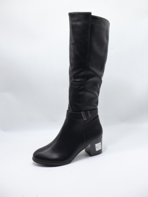 Kozaki damskie ocieplane na obcasie (36-41) SG773 BLACK