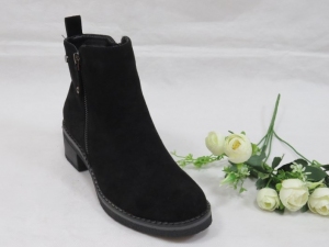 Botki damskie ocieplane na obcasie (36-41) KE205 BLACK