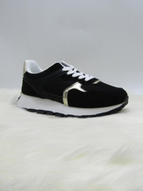 Buty sportowe damskie na płaskim (36-41) C2145 BLACK