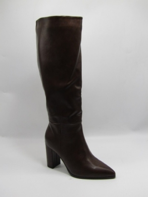 Kozaki damskie na obcasie (36-41) 3872 BROWN