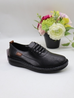 Półbuty damskie na płaskim (36-42) 5860-1 BLACK