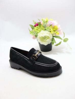 Mokasyny damskie na płaskim (36-41) J1809 BLACK