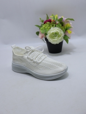 Buty sportowe damskie na płaskim (36-41) 26019-1 WHITE