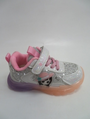 Buty sportowe dziewczęce (20-25) E100 SILVER/PINK