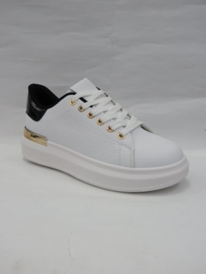 Buty sportowe damskie na płaskim (36-41) 0065-3 WHITEBLACK