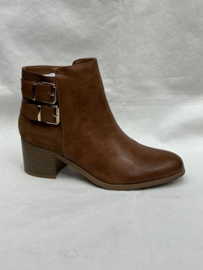 Botki damskie ocieplane na obcasie (36-41) C589 CAMEL