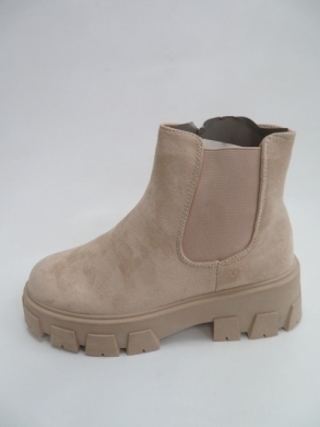 Botki damskie jesienne na płaskim (36-41) BK91 BEIGE