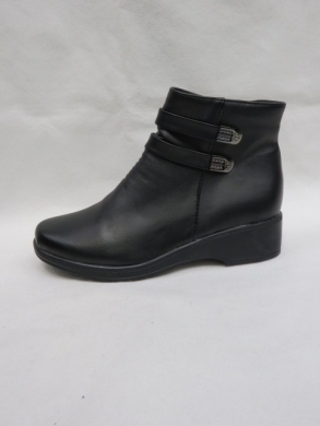 Botki damskie ocieplane na koturnie (36-42) 2203 BLACK