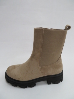 Botki damskie jesienne na płaskim (36-41) HBL-12 KHAKI