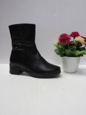 Botki damskie ocieplane na obcasie (37-42) B702 BLACK