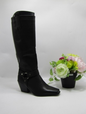 Kozaki damskie na obcasie (36-41) S8X1524-3 BLACK