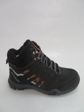 Botki chłopięce ocieplane (32-37) P631 BLACK