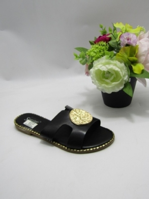 Klapki damskie na płaskim (36-41) LL329 BLACK