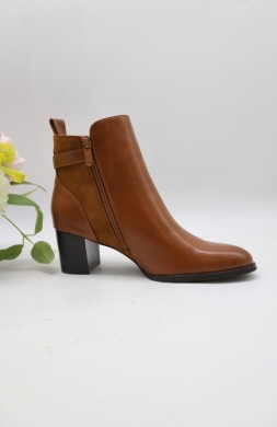Botki damskie ocieplane na obcasie (36-41) CHC598 CAMEL